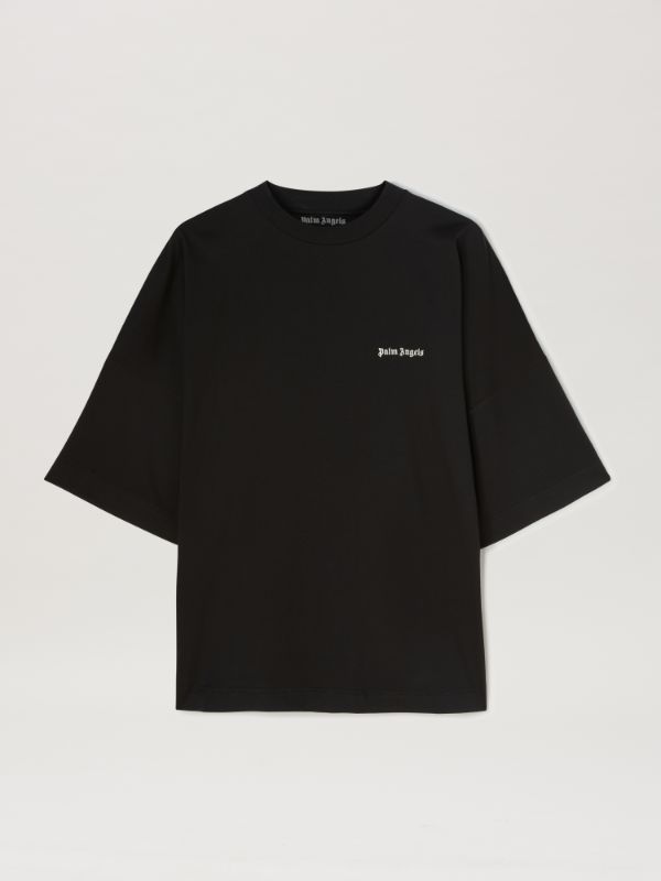 Embroidered Logo Over T-Shirt in black - Palm Angels® Official