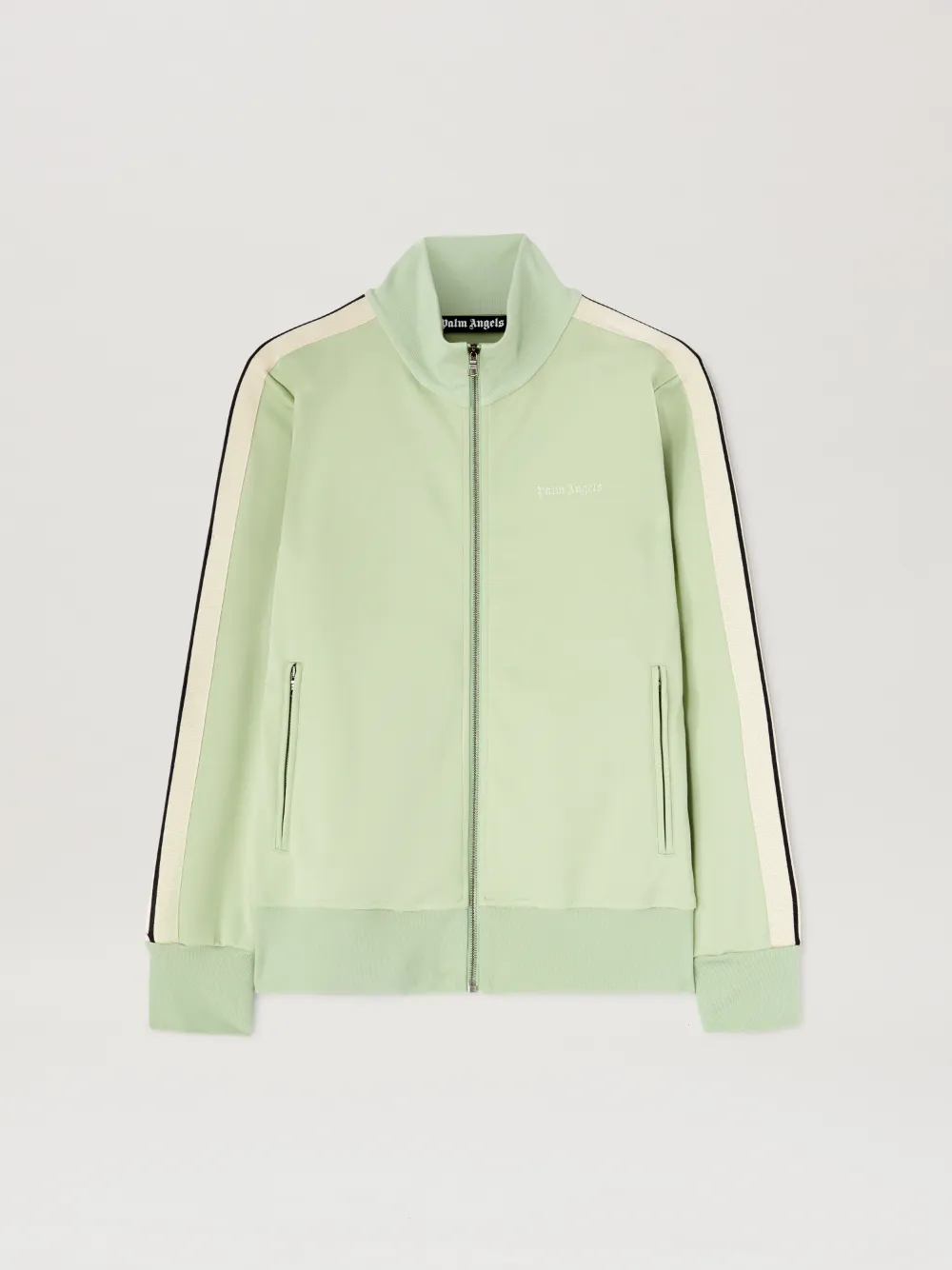 Embroidered Logo Track Jacket in 5303 sage - off white