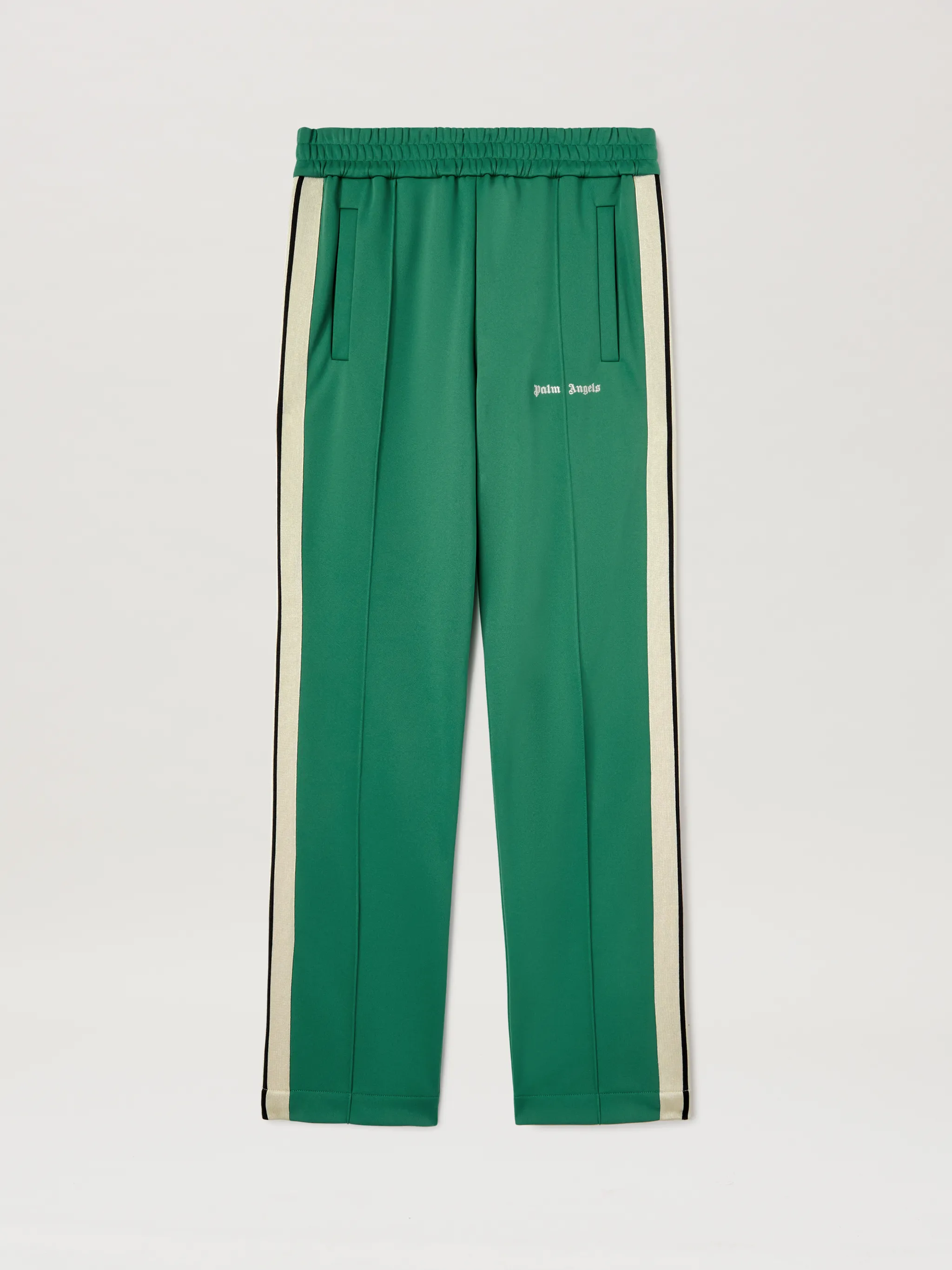 Embroidered Logo Track pants in 5703 forest green off white Palm Angels Official