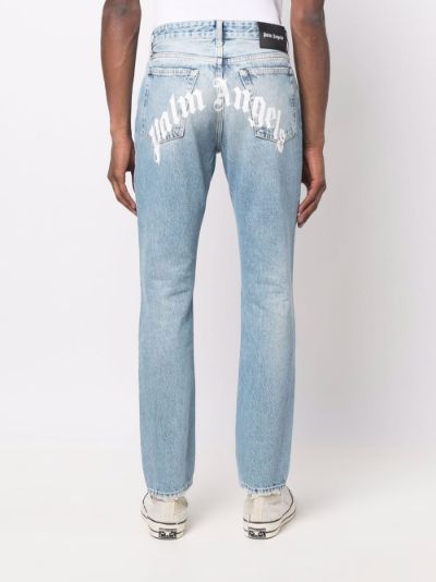 palm angels logo print jeans