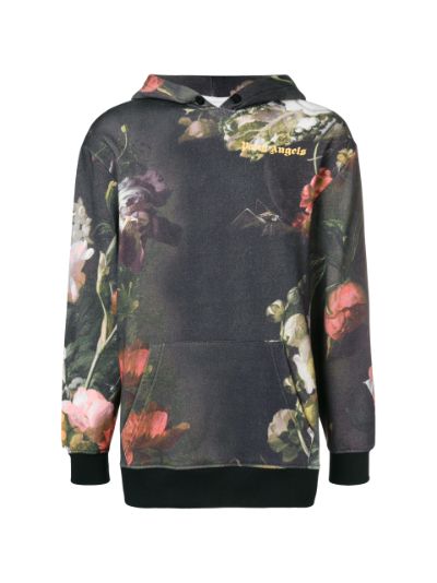 palm angels floral hoodie