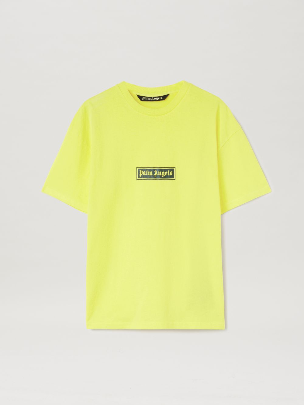 GARMENT DYE BOX LOGO TEE in yellow - Palm Angels® Official