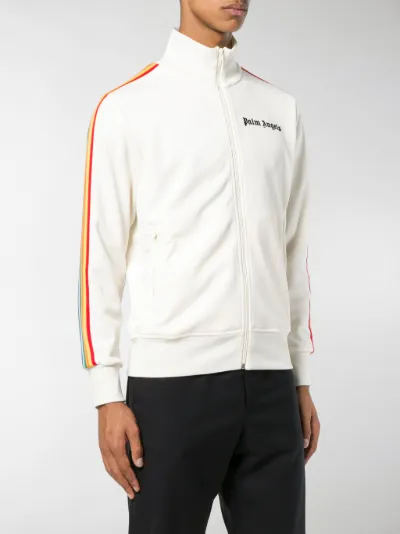 Palm Angels Giacca con righe arcobaleno bianco | MODES