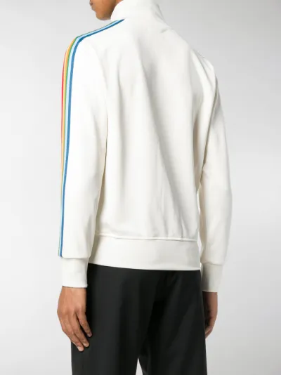 Palm Angels Giacca con righe arcobaleno bianco | MODES