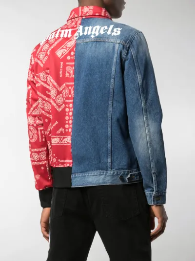 Palm Angels Giubbotto di jeans patchwork blu | MODES
