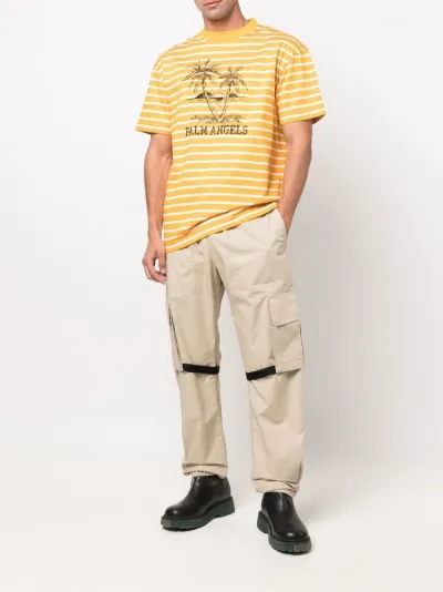 graphic-print striped T-shirt | Palm 