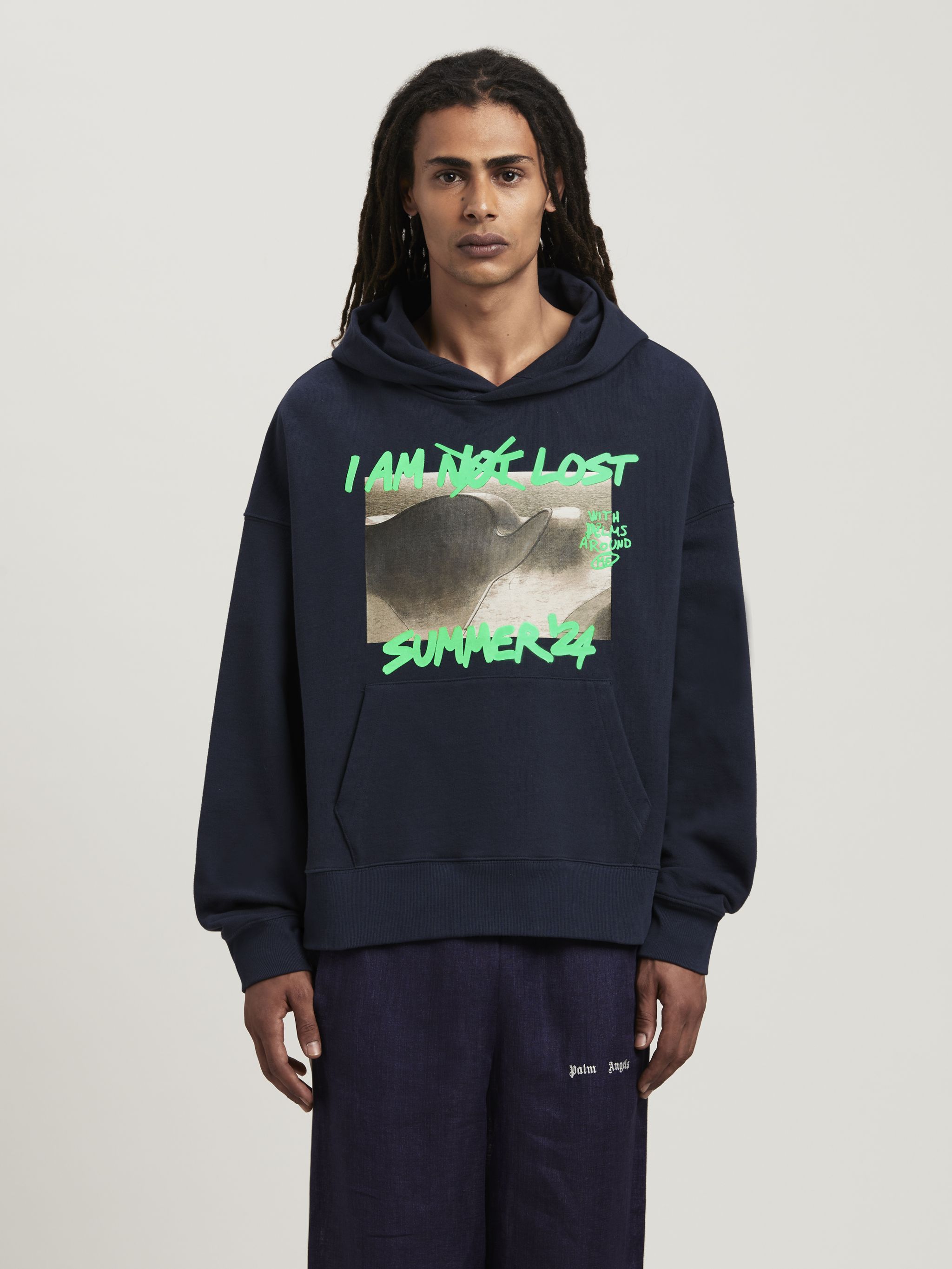 Hoodie I Am Lost on Sale - Palm Angels® Official