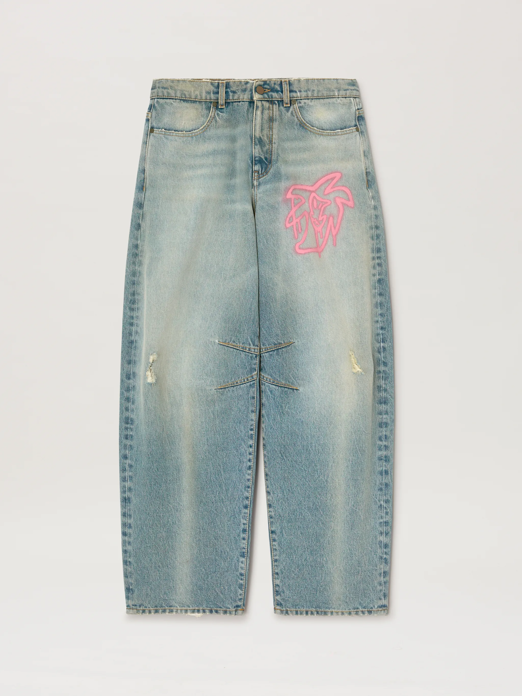 Hunter Carrot Denim Pants on Sale - Palm Angels® Official