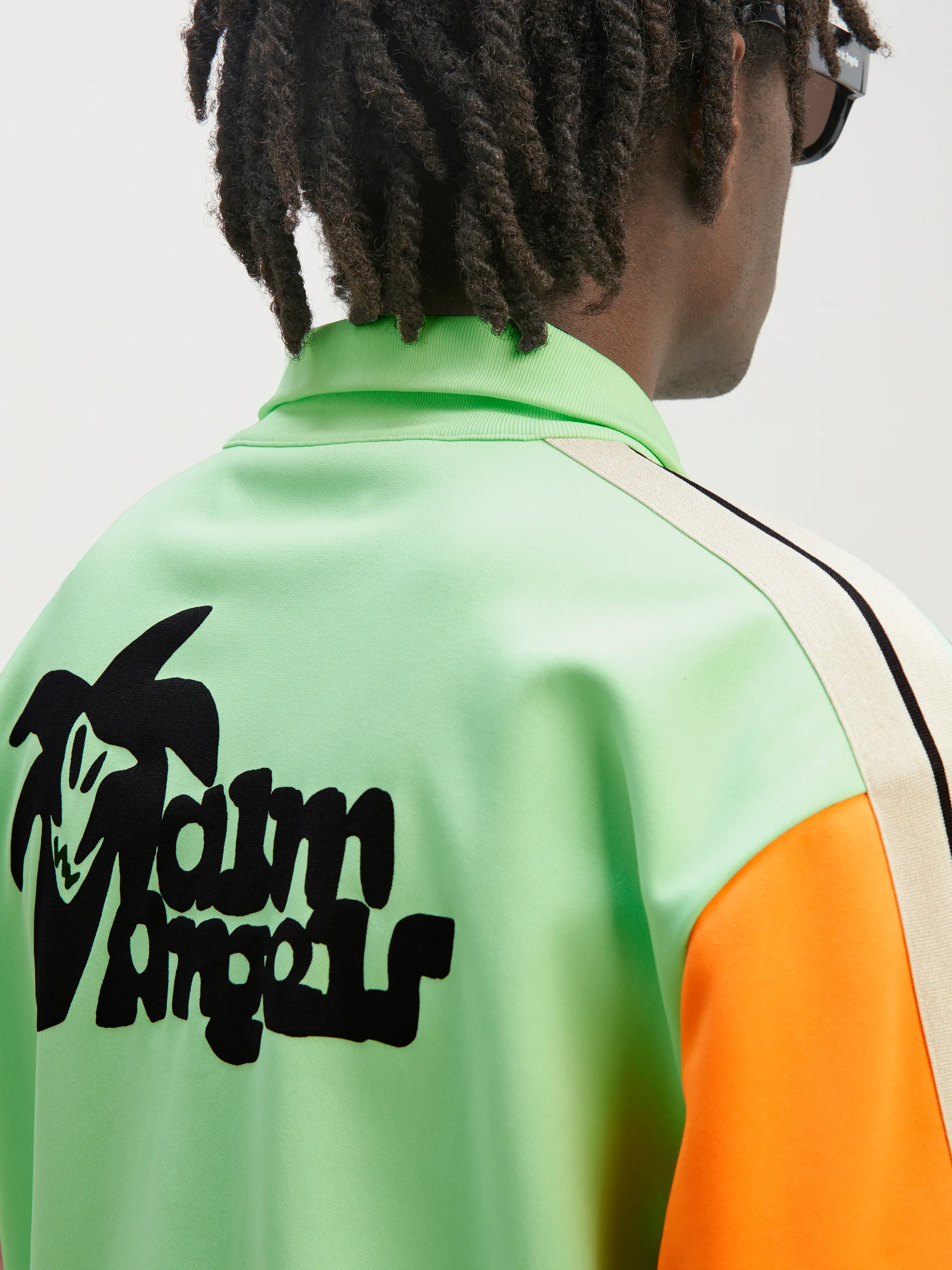 COLORBLOCK TRACK JACKET in blue - Palm Angels® Official