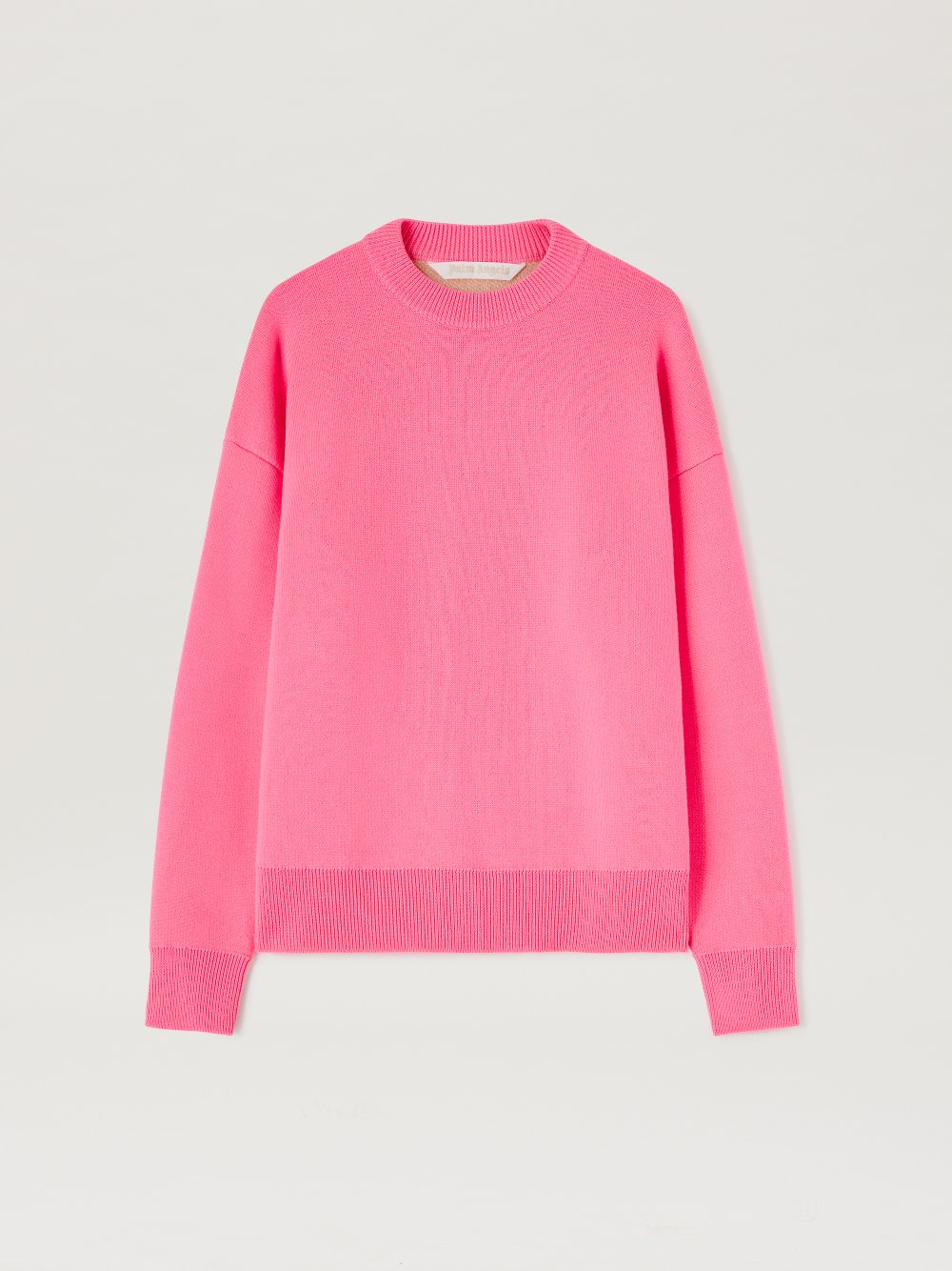 Intarsia Palm Sweater in pink - Palm Angels® Official