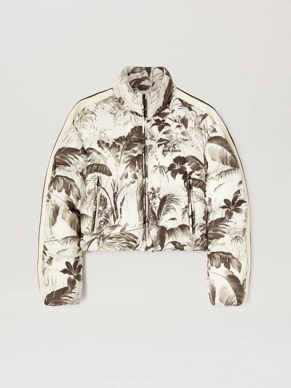 Jungle print Track Down Jacket in neutrals - Palm Angels® Official