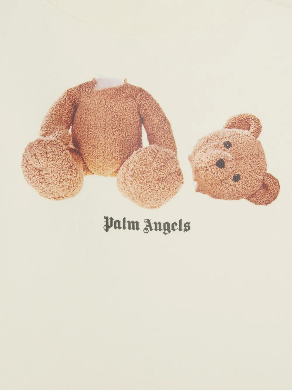 Bear Long sleeves T-shirt in neutrals - Palm Angels® Official