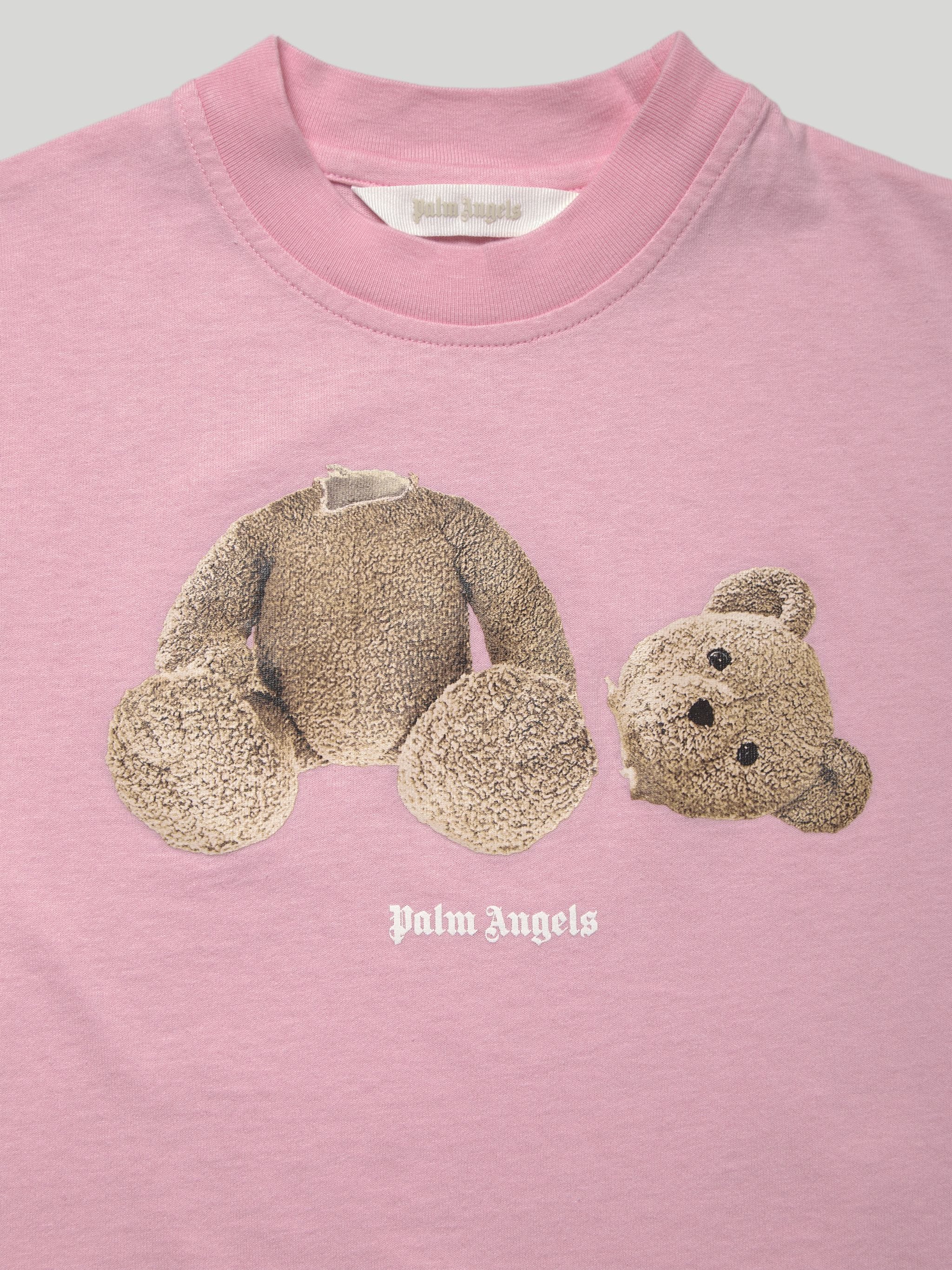 PALM ANGELS: T-shirt with bear print - Pink  PALM ANGELS t-shirt  PBX1001F23JER001 online at