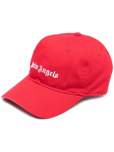 Palm Angels Kids Cappello da baseball con ricamo rosso | MODES