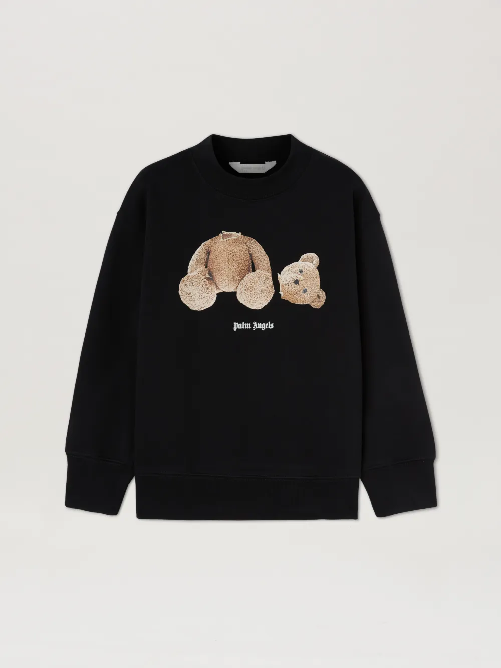 【PALM ANGELS】Distress Bear Drawstring Hood/全国送料無料 Bear in Mind Patch Hoodie in BLACK - BROWN for Women | Palm