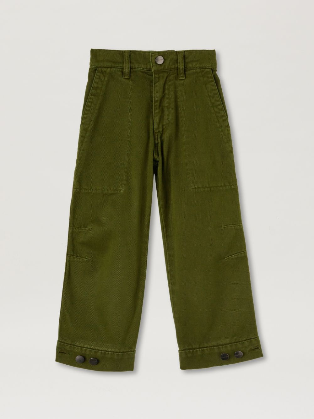 CURVED LOGO CARGO PANTS in green - Palm Angels® Official