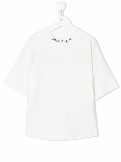 Palm Angels Kids - logo-print neckline T-shirt