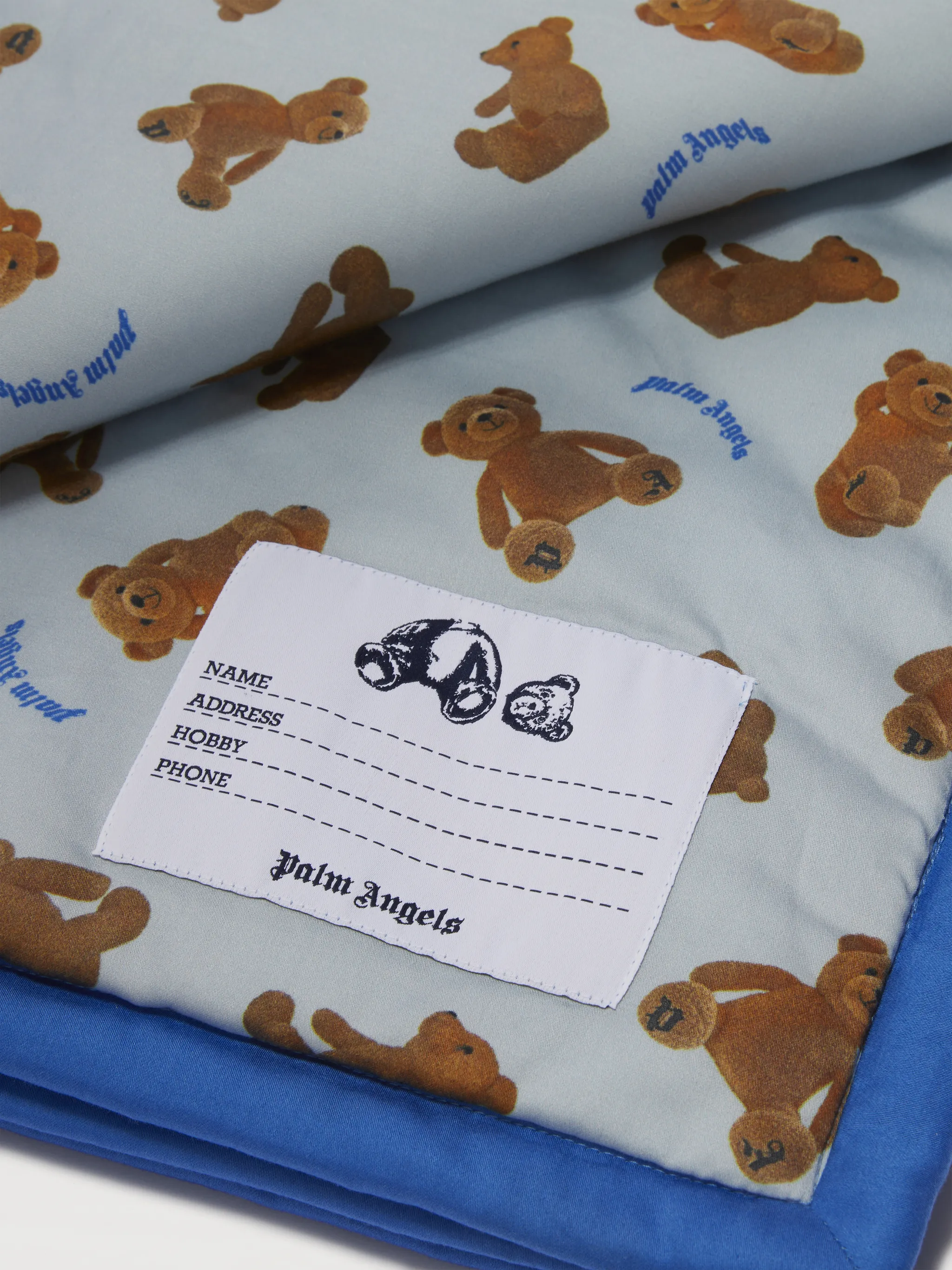 PA Bears Blanket in blue Palm Angels® Official