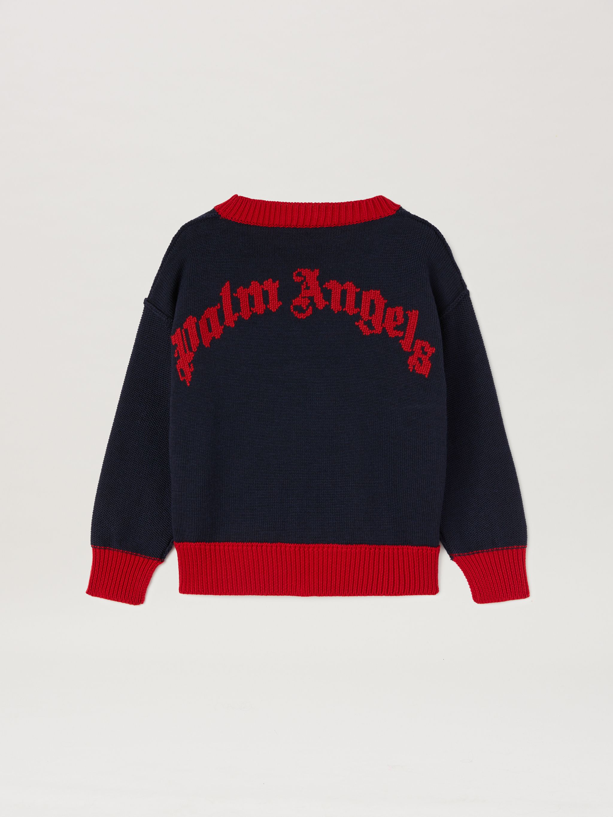 Palm Angels Bear Knit Cardigan in blue - Palm Angels® Official