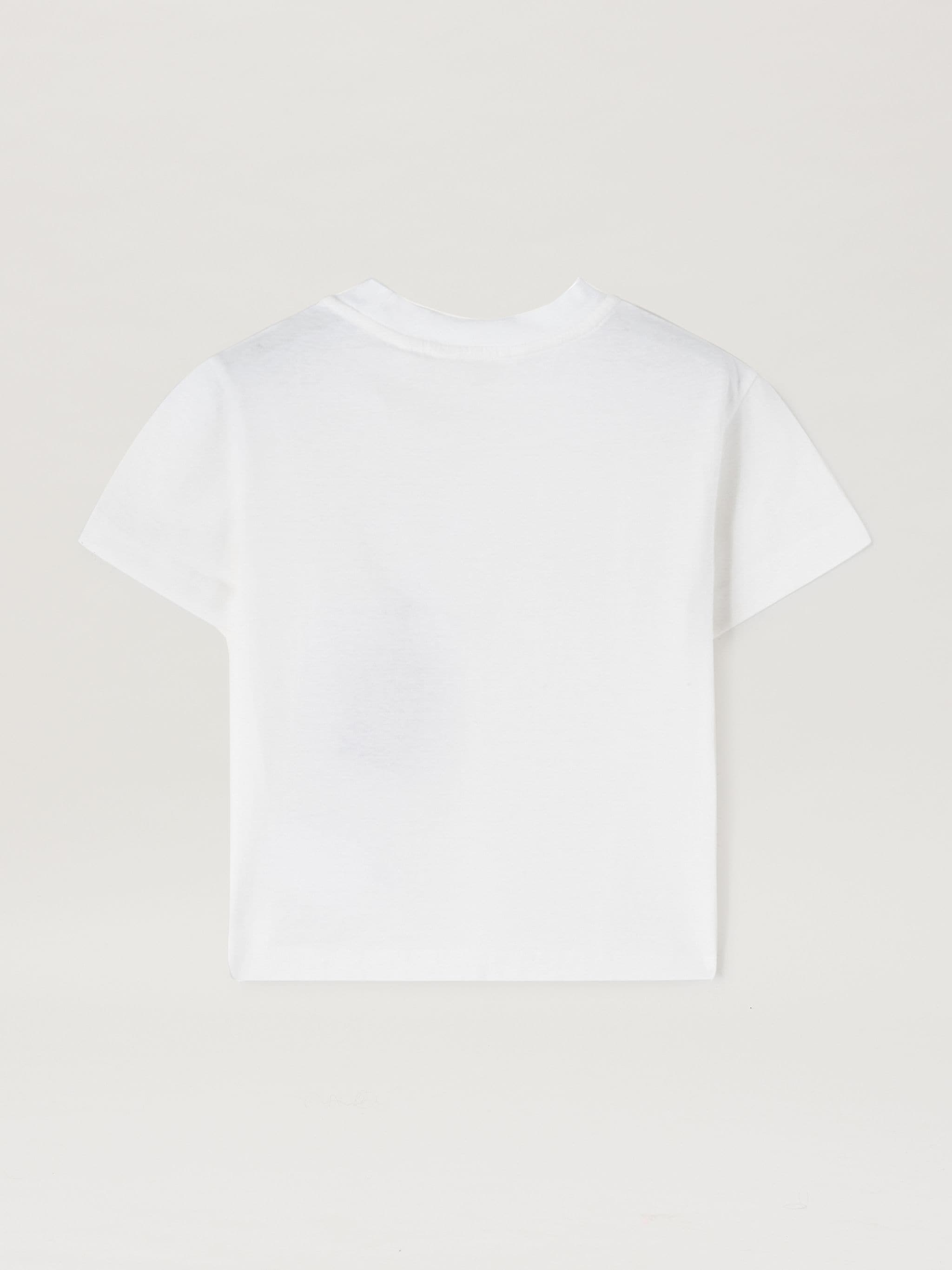 Palm Angels Cropped Spray Star Eye Bear Tee White - ShopStyle T-shirts