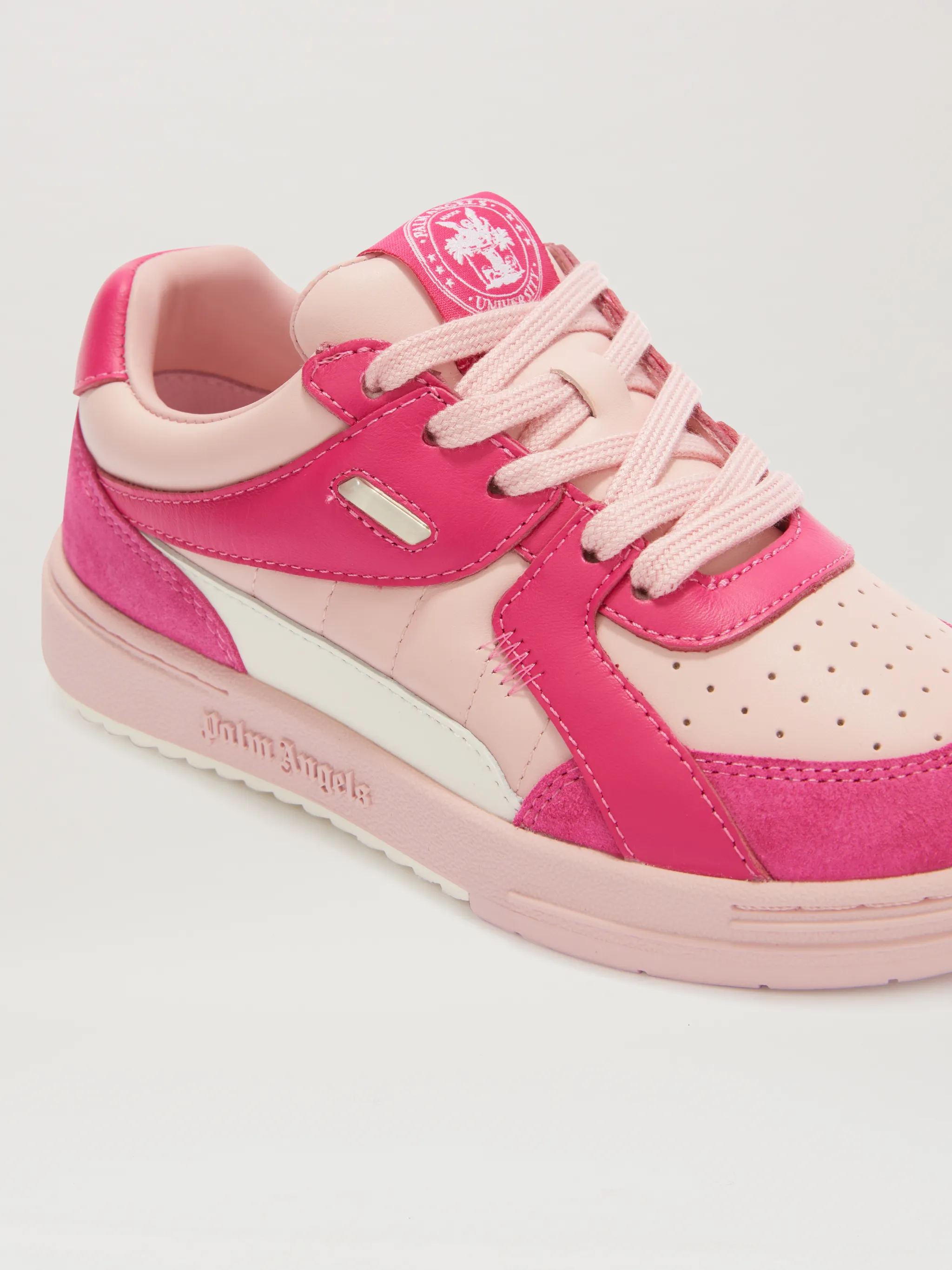 perforated lace-up sneakers