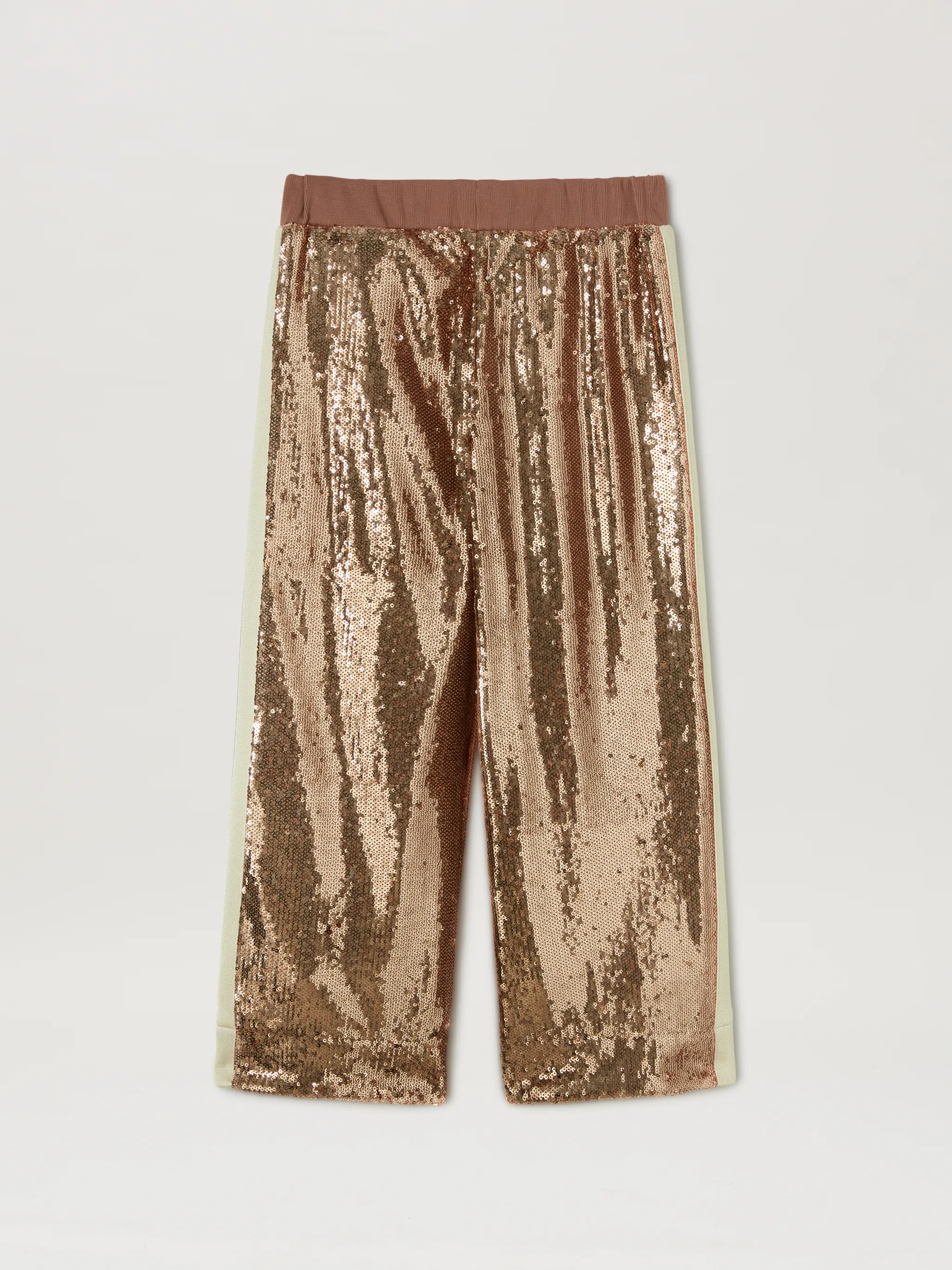 sequin-embellished stripe-detail trousers
