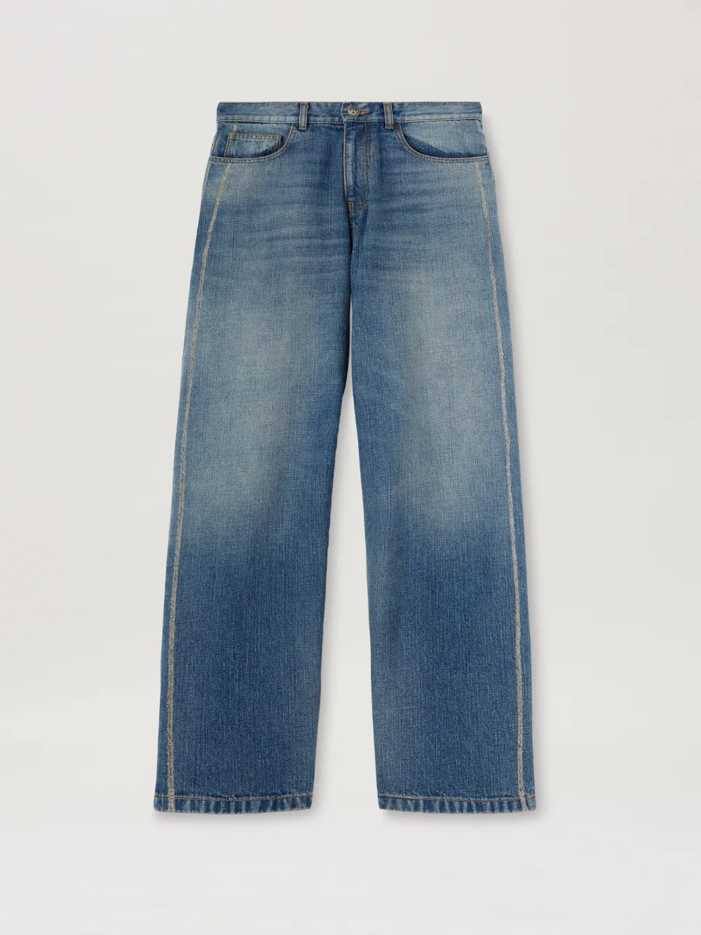 デニム・ジーパン PALM ANGELS Women Denim Pants PWYB032R24DEN002 4545 DENIM Na palm-angels-lasered-curved-