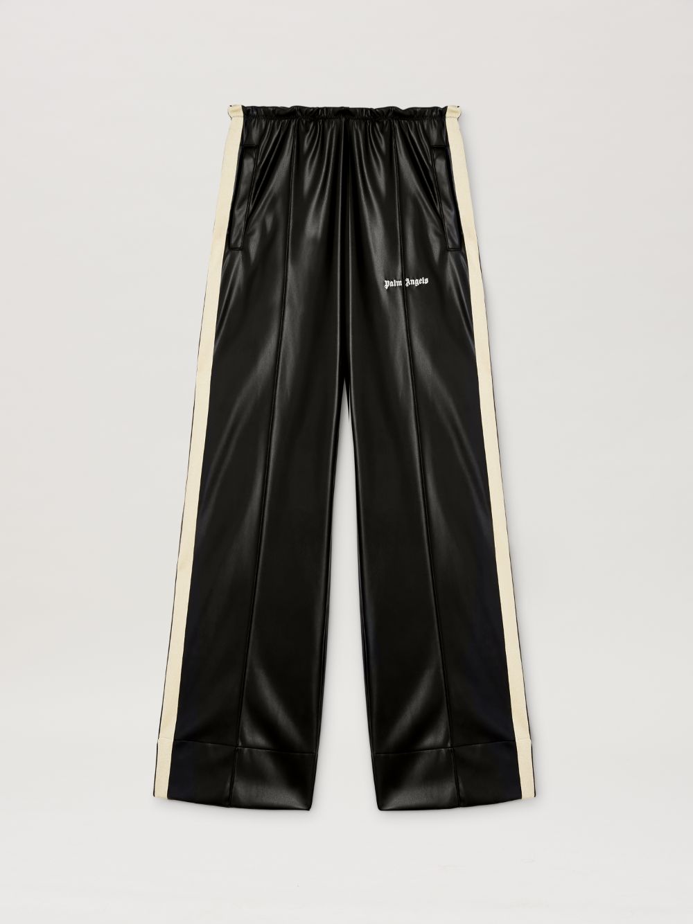 Leather Effect Track Pants in black - Palm Angels® Official