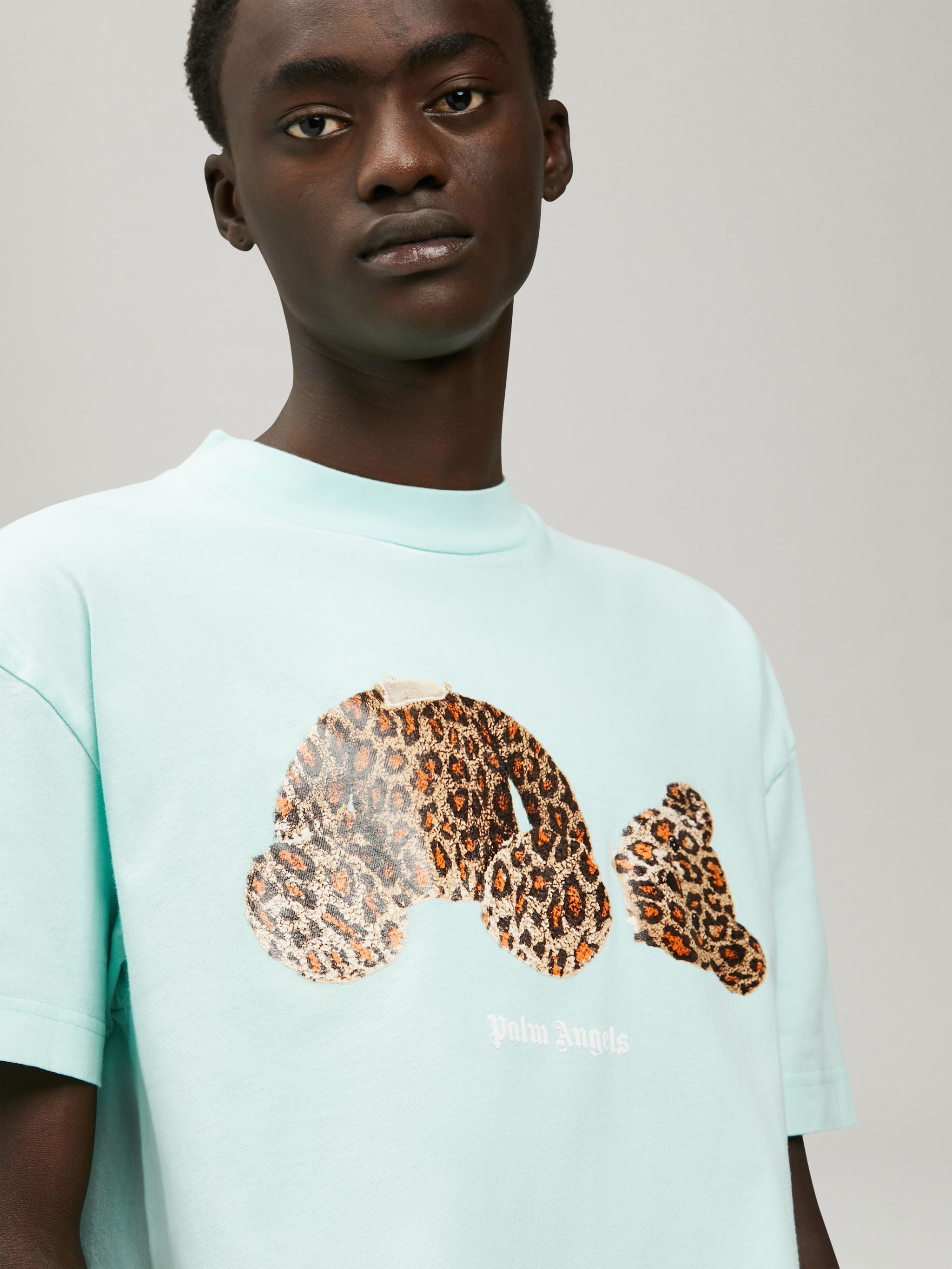 LEOPARD BEAR T-SHIRT in black - Palm Angels® Official