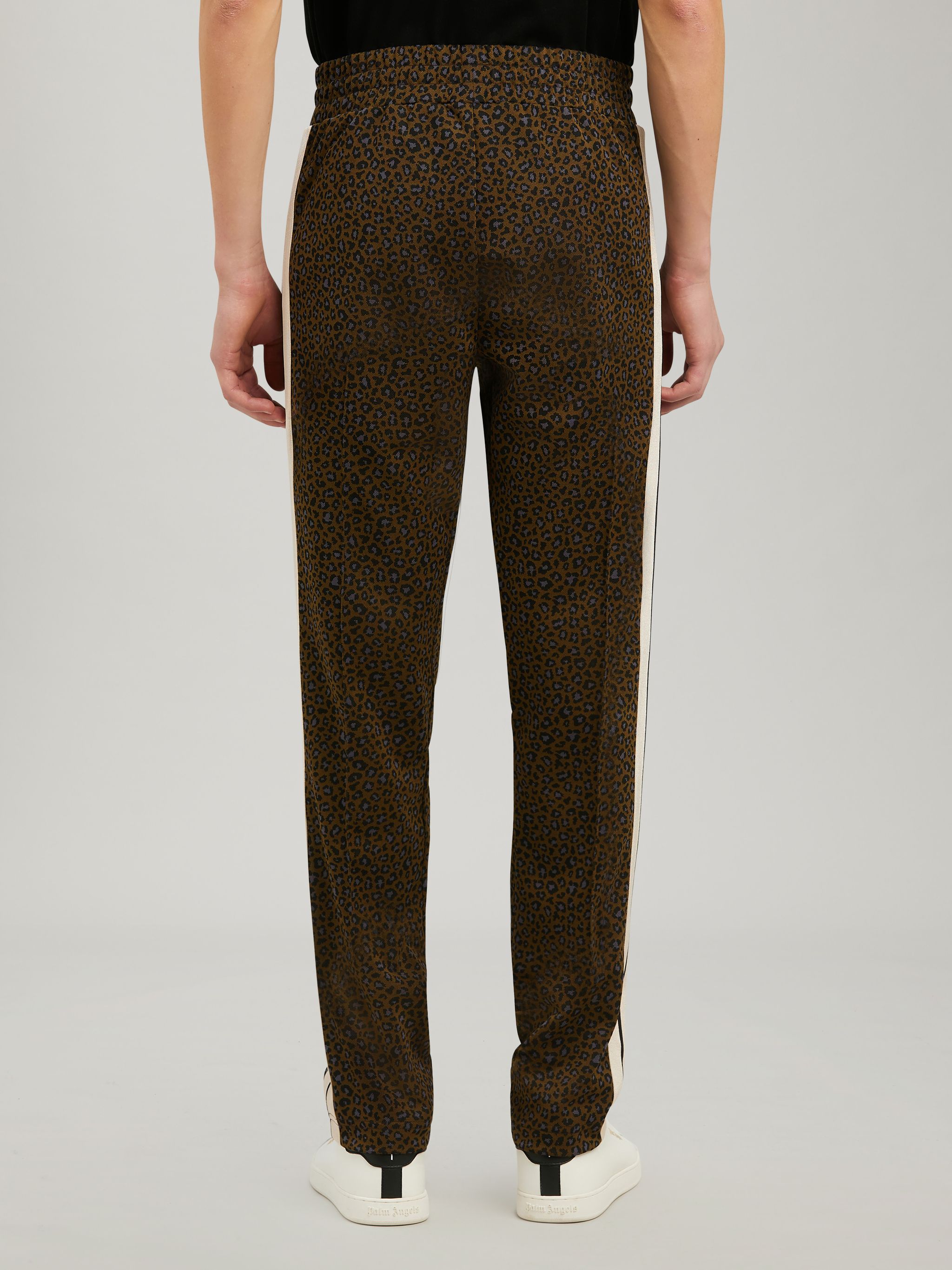 LEOPARD TRACK PANTS in brown - Palm Angels® Official