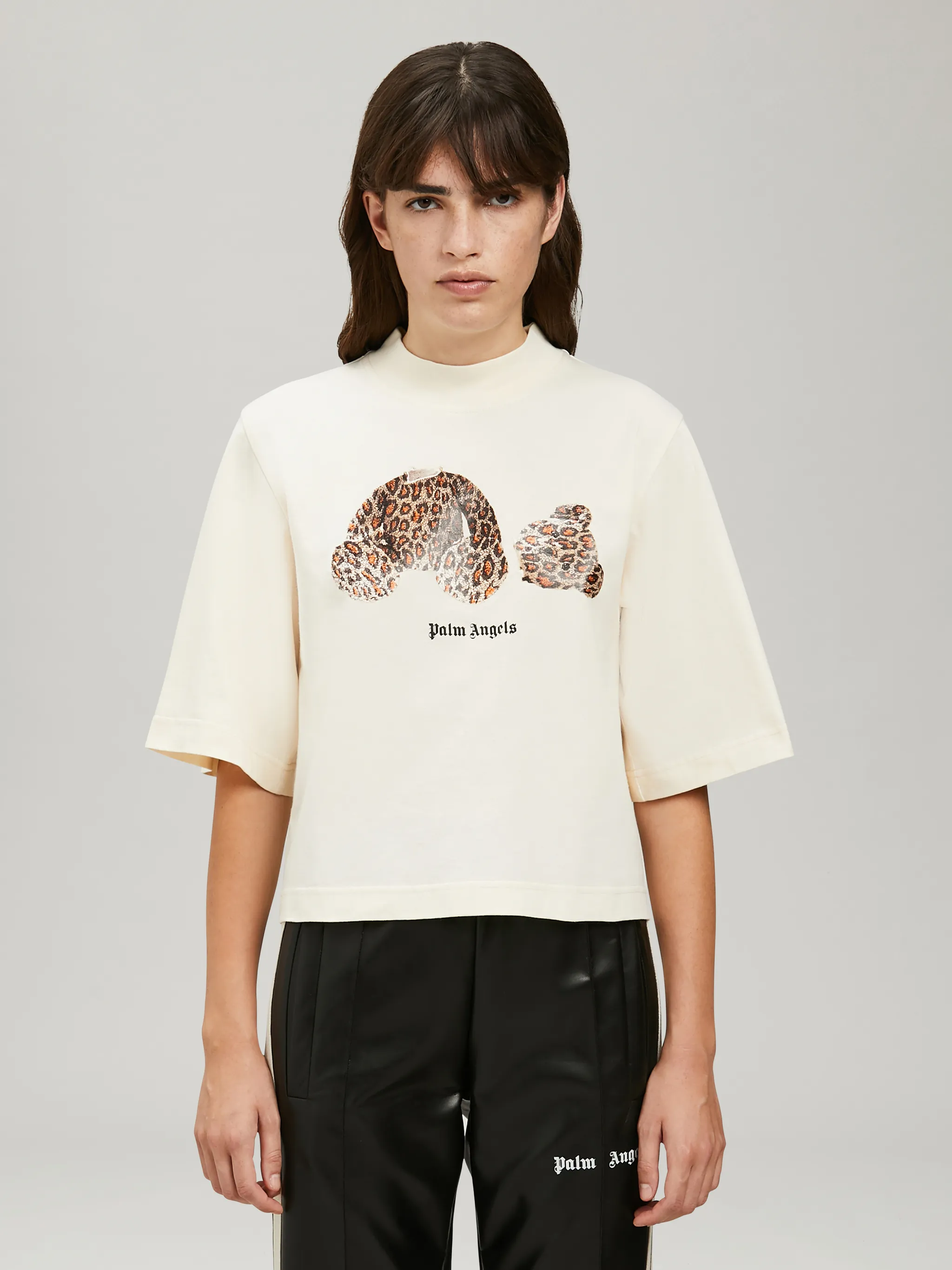 LEOPARDEN BÄR CROPPED T-SHIRT - Palm 