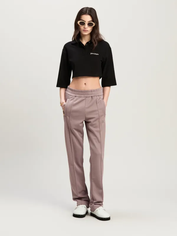 Logo Cropped Polo in black - Palm Angels® Official