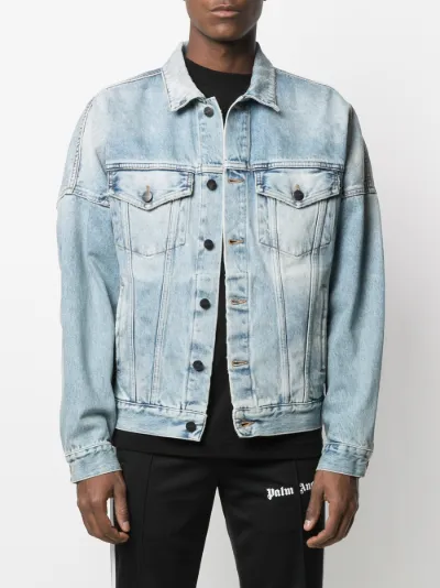 button up with denim jacket