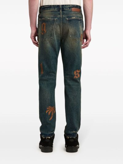 Palm Angels logo-patch loose jeans | Eraldo.com US