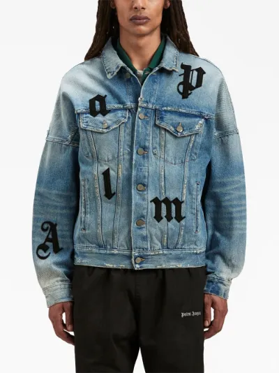 Palm Angels logo patches denim jacket Eraldo PW