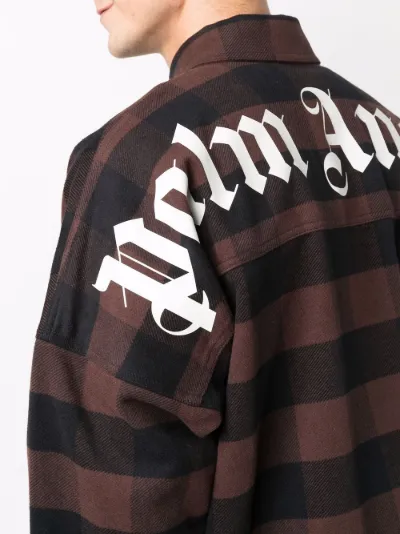 palm angels checked shirt