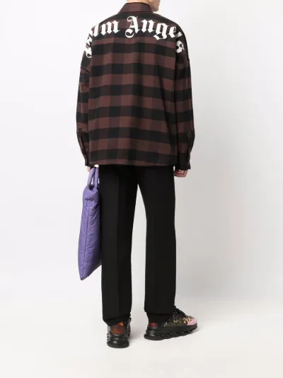 palm angels checked shirt