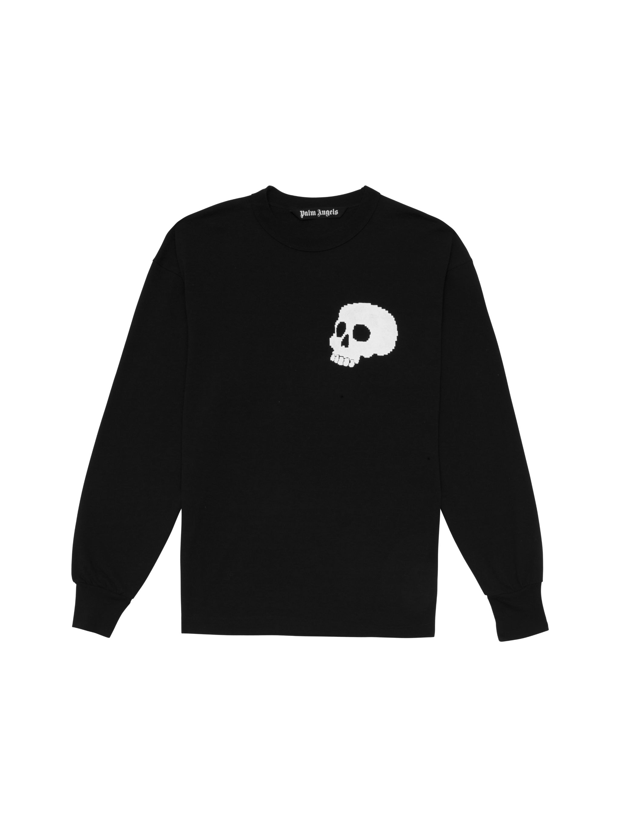 logo print sweatshirt in black - Palm Angels® Official