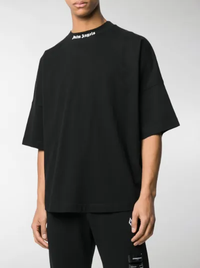 Palm Angels logo print T-shirt black 