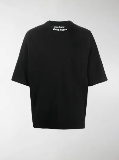 palm angels logo t shirt black