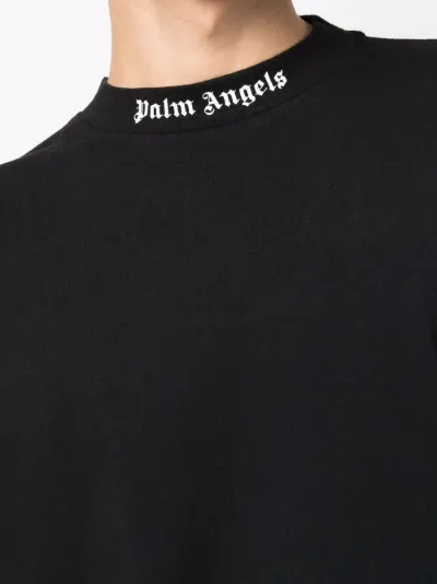 Palm Angels logo-print T-shirt black 