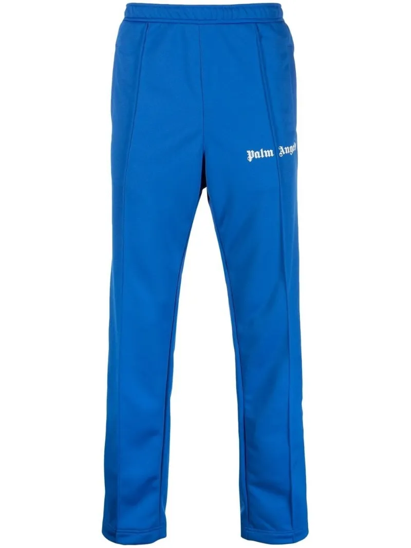 Palm Angels logo-print track pants blue 