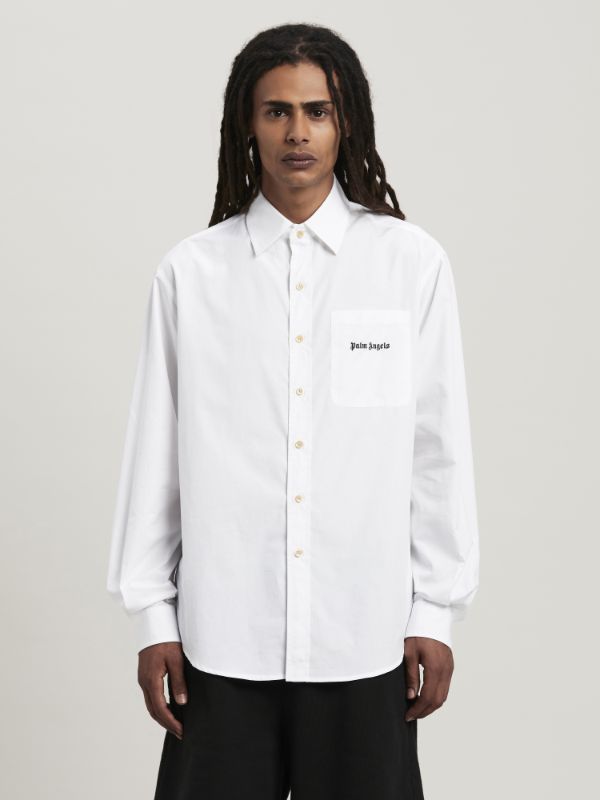 Logo Shirt in white - Palm Angels® Official