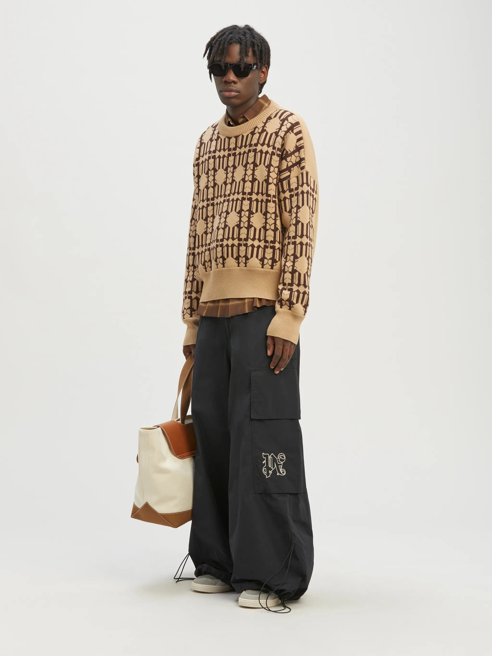 Maglione In Jacquard Con Monogram