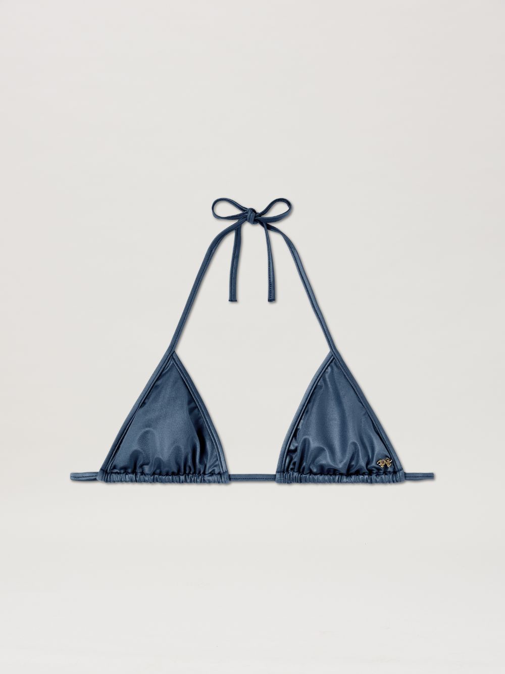 Metallic Triangle Bikini Top in blue - Palm Angels® Official