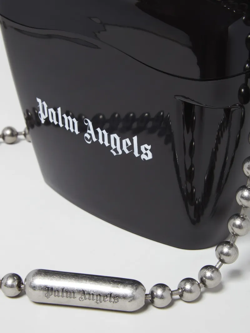 palm angels black padlock bag