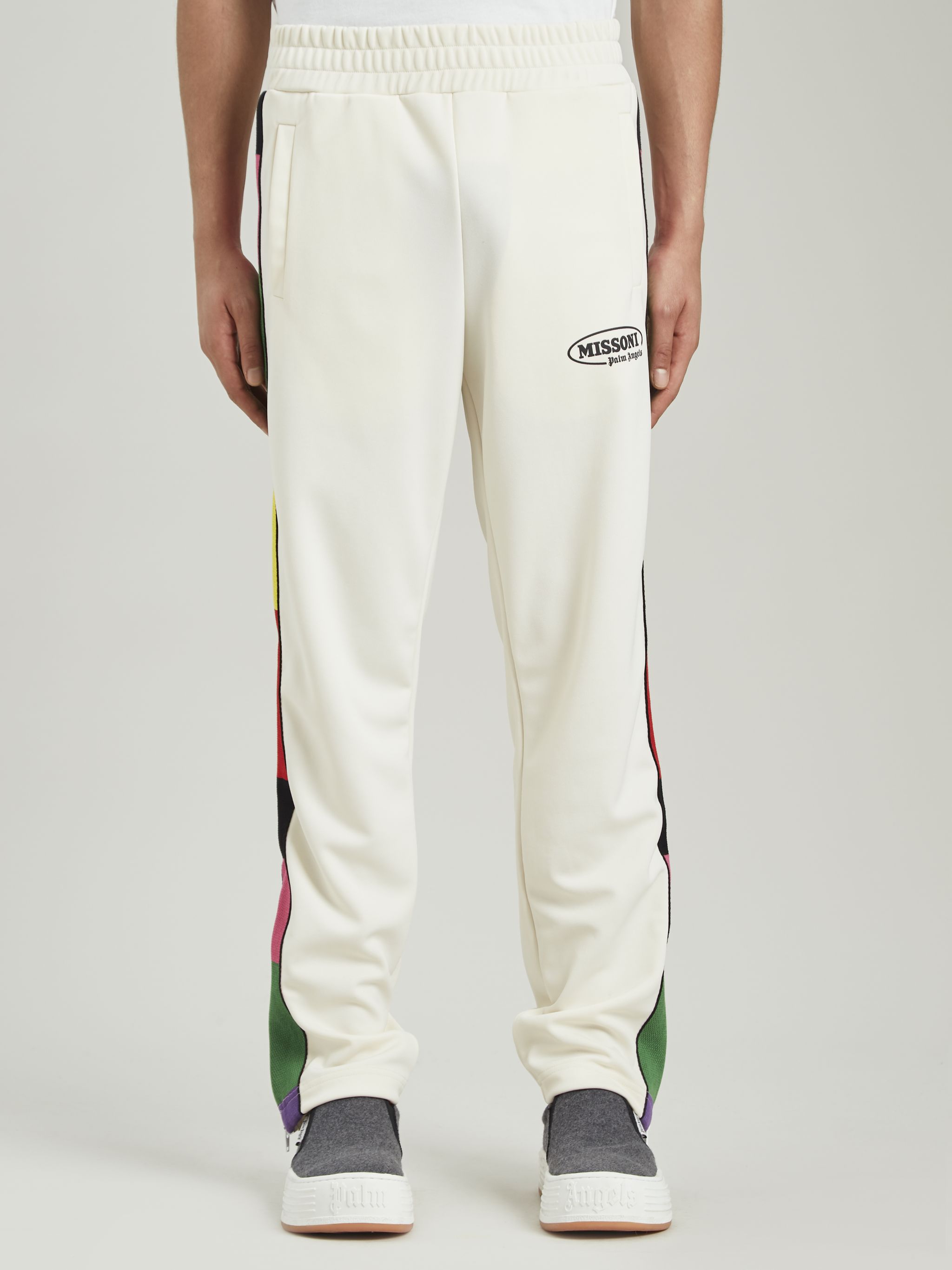 MISSONI TRACK PANTS in white - Palm Angels® Official