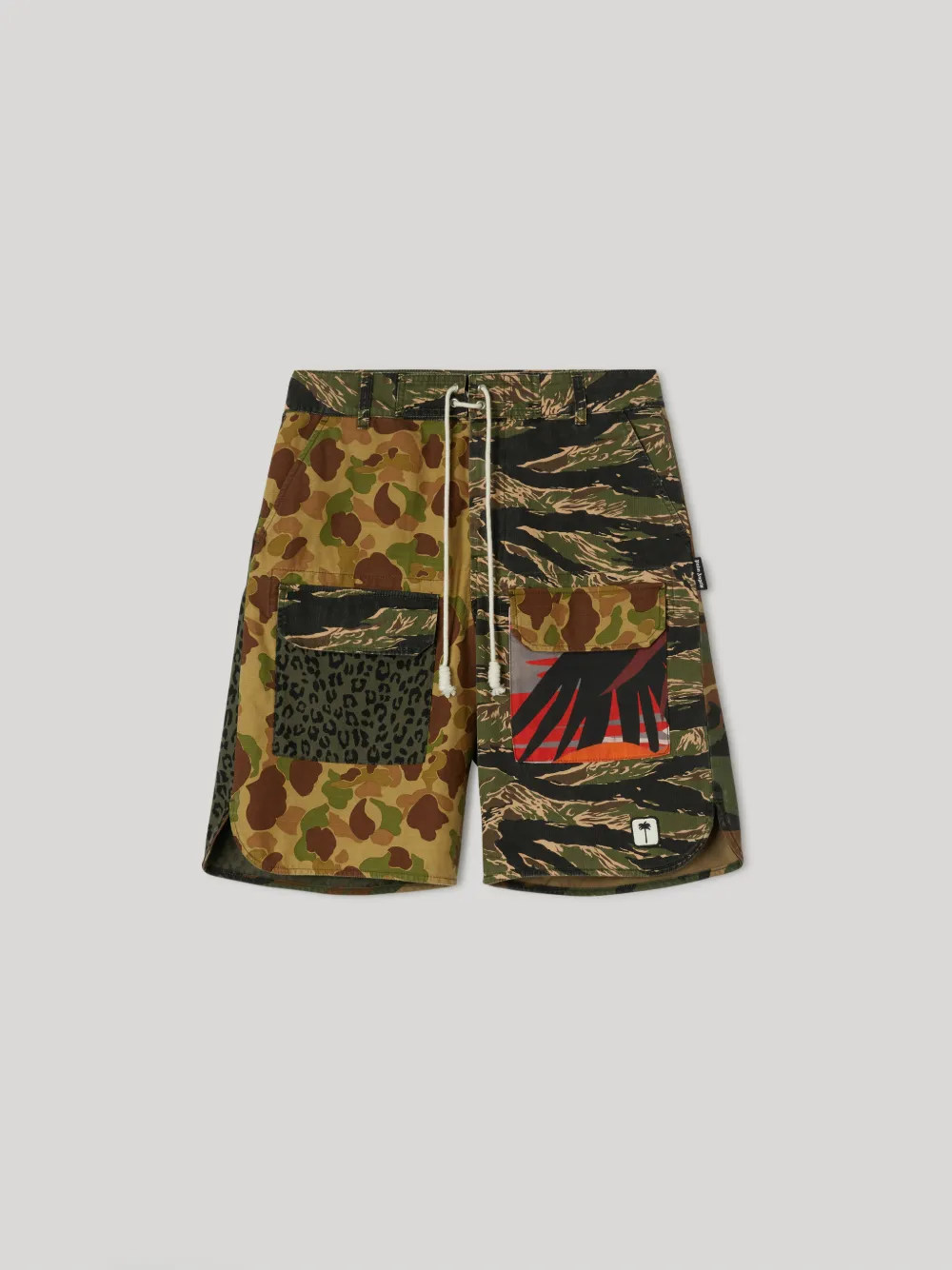 MIXED FABRIC CARGO PANTS - Palm Angels 