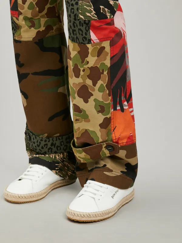 MIXED PXP FABRIC CARGO PANTS in green Palm Angels® Official