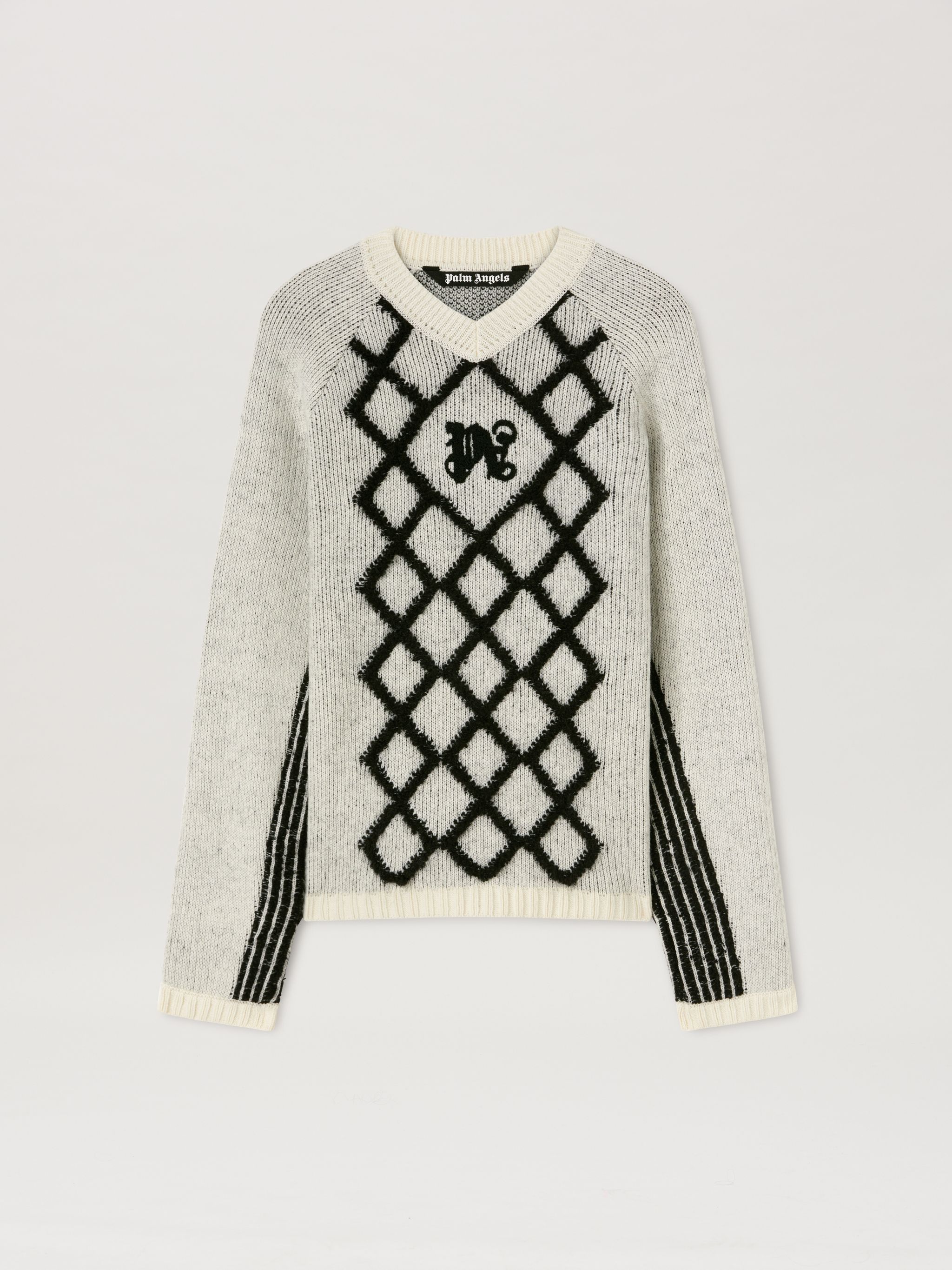 MONOGRAM ARGYLE SWEATER on Sale - Palm Angels® Official